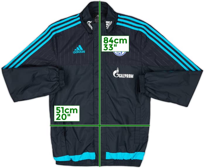 2015-16 Schalke adidas Rain Jacket - 6/10 - (S)