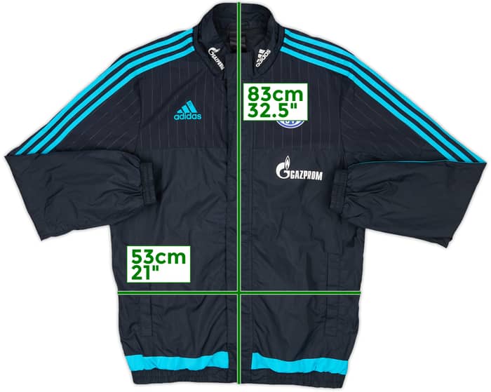 2015-16 Schalke adidas Rain Jacket - 6/10 - (M)