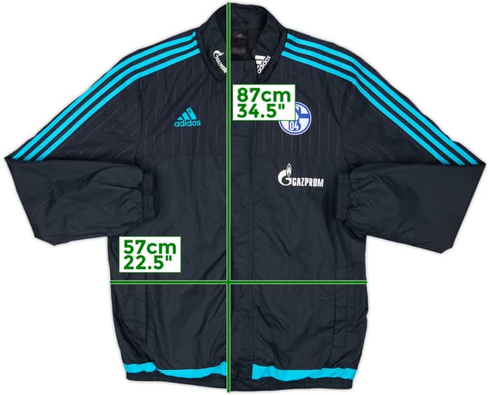 2015-16 Schalke adidas Rain Jacket - 6/10 - (L)