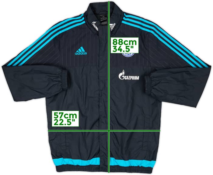 2015-16 Schalke adidas Rain Jacket - 6/10 - (L)