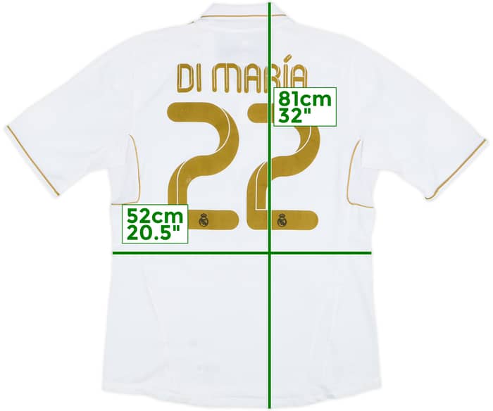 2011-12 Real Madrid Home Shirt Di Maria #22 - 6/10 - (L)