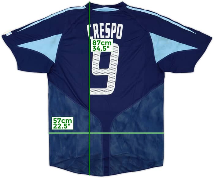 2004-05 Argentina Away Shirt Crespo #9 - 8/10 - (XL)