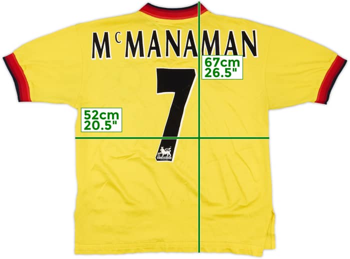 1997-99 Liverpool Away Shirt McManaman #7 - 6/10 - (M)