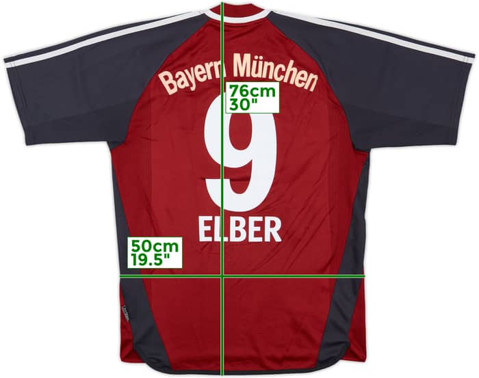2001-02 Bayern Munich Home Shirt Elber #9 - 8/10 - (S)