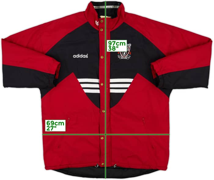 1993-95 Liverpool adidas Padded Bench Coat - 8/10 - (XL)