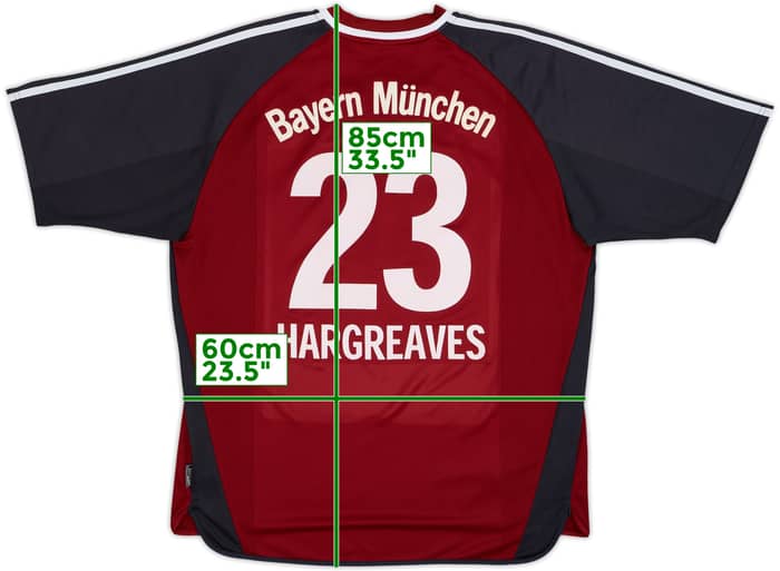 2001-02 Bayern Munich Home Shirt Hargreaves #23 - 8/10 - (L)