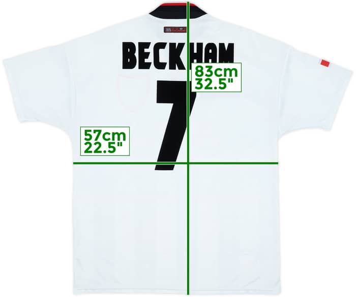 1997-99 Manchester United Away Shirt Beckham #7 - 6/10 - (XL)