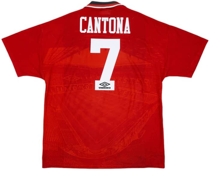 1994-96 Manchester United Home Shirt Cantona #7 - 5/10 - (XL)