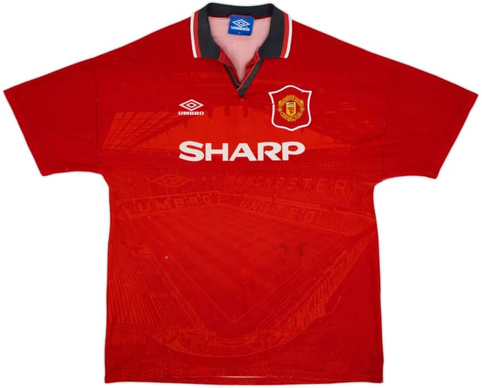 1994-96 Manchester United Home Shirt Cantona #7 - 5/10 - (XL)