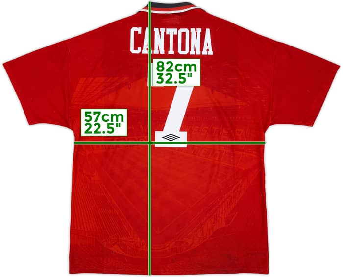 1994-96 Manchester United Home Shirt Cantona #7 - 5/10 - (XL)