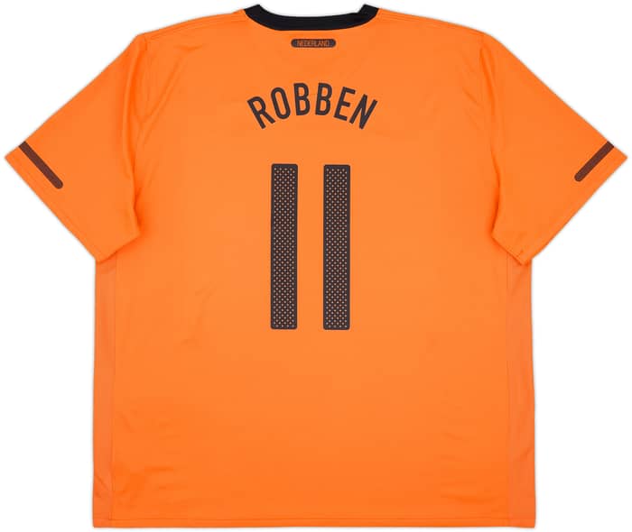2010-11 Netherlands Home Shirt Robben #11 - 9/10 - (XXL)