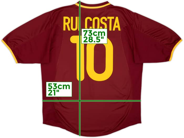 2000-02 Portugal Home Shirt Rui Costa #10 - 9/10 - (M)