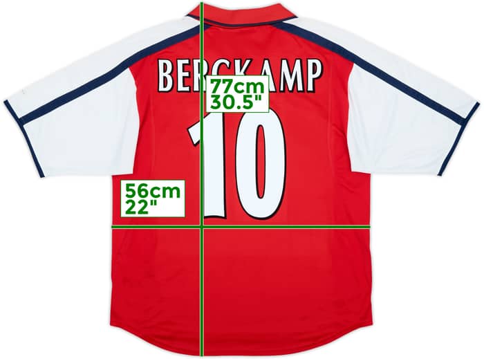 2000-02 Arsenal Home Shirt Bergkamp #10 - 6/10 - (L)