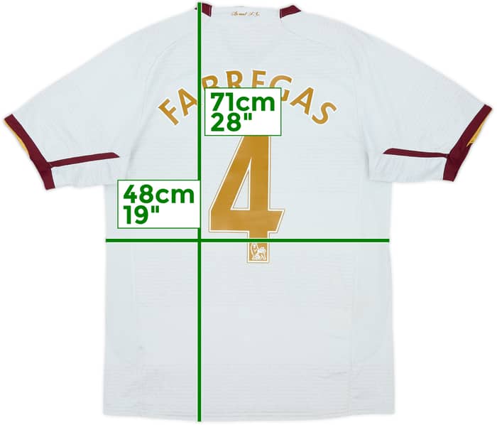2007-08 Arsenal Away Shirt Fabregas #4 - 5/10 - (S)