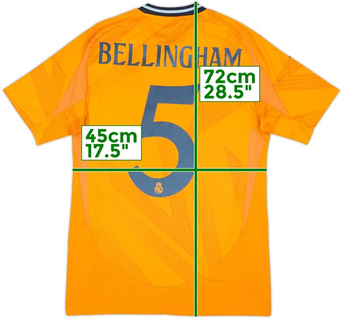 2024-25 Real Madrid Away Shirt Bellingham #5 - 6/10 - (S)