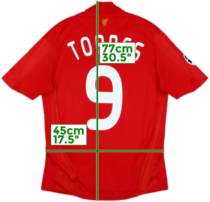 2008-10 Liverpool Home Shirt Torres #9 - 7/10 - (M)