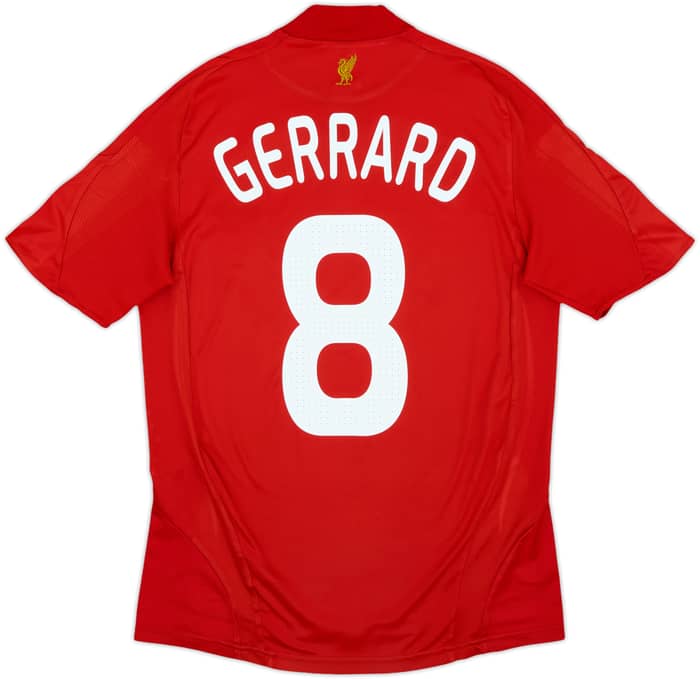 2008-10 Liverpool Home Shirt Gerrard #8 - 8/10 - (M)