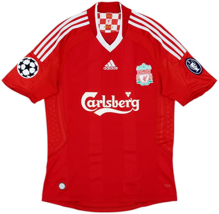 2008-10 Liverpool Home Shirt Gerrard #8 - 8/10 - (M)