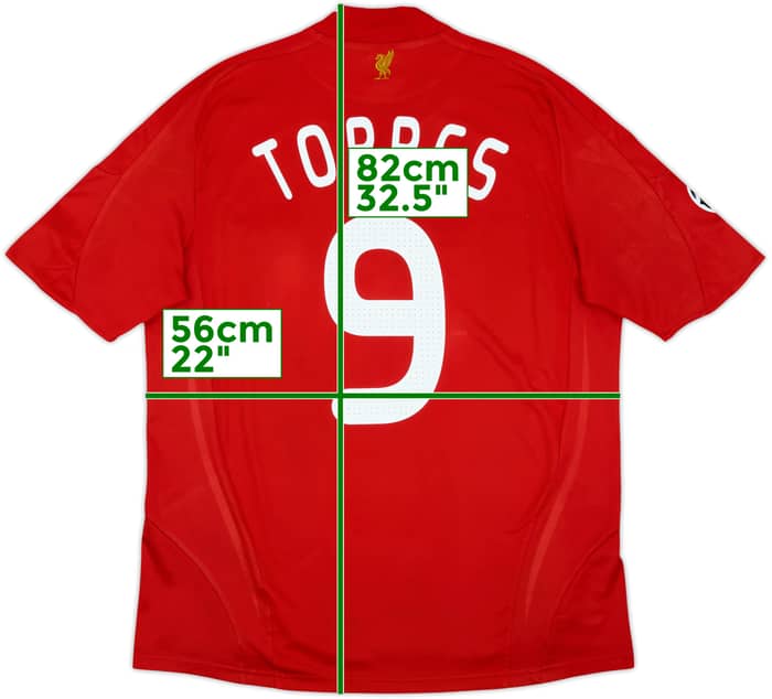 2008-10 Liverpool Home Shirt Torres #9 - 7/10 - (L)