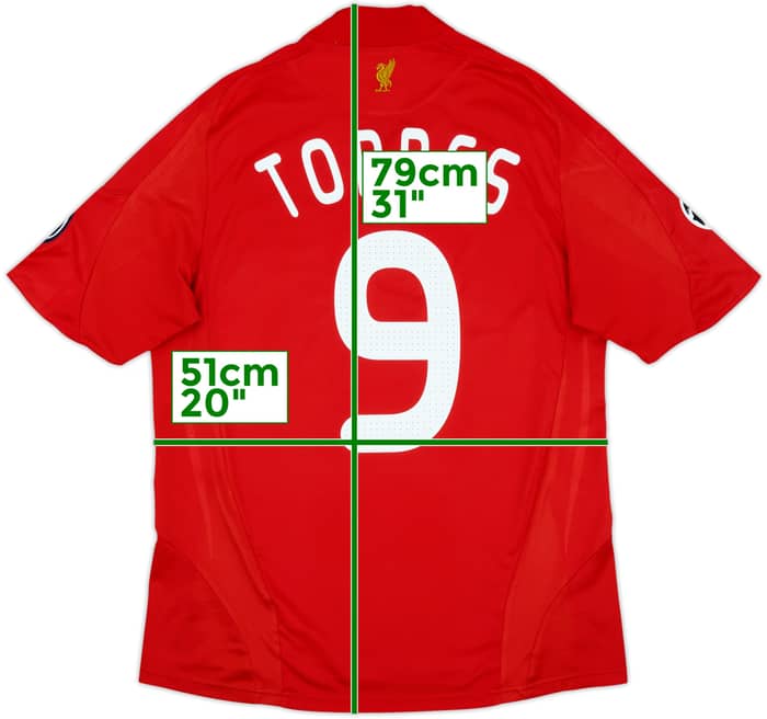 2008-10 Liverpool Home Shirt Torres #9 - 7/10 - (L)