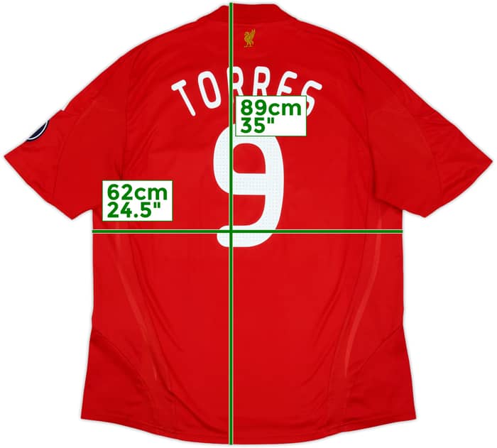 2008-10 Liverpool Home Shirt Torres #9 - 8/10 - (XL)