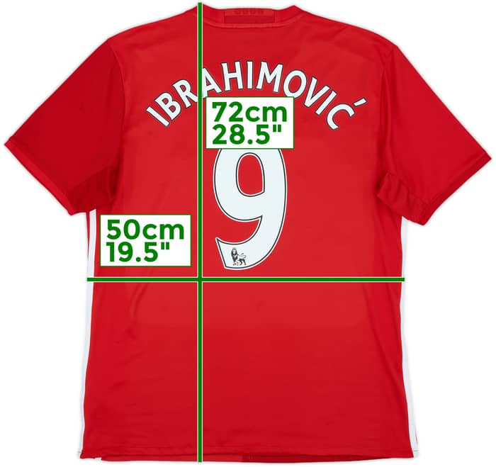 2016-17 Manchester United Home Shirt Ibrahimovic #9 - 6/10 - (M)