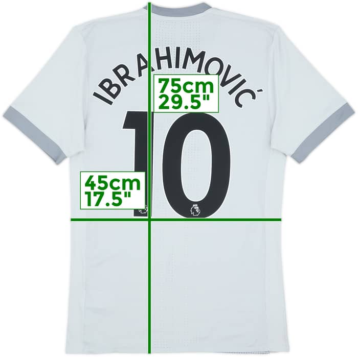 2017-18 Manchester United Player Issue Third Shirt Ibrahimovic #10 - 9/10 - (S)