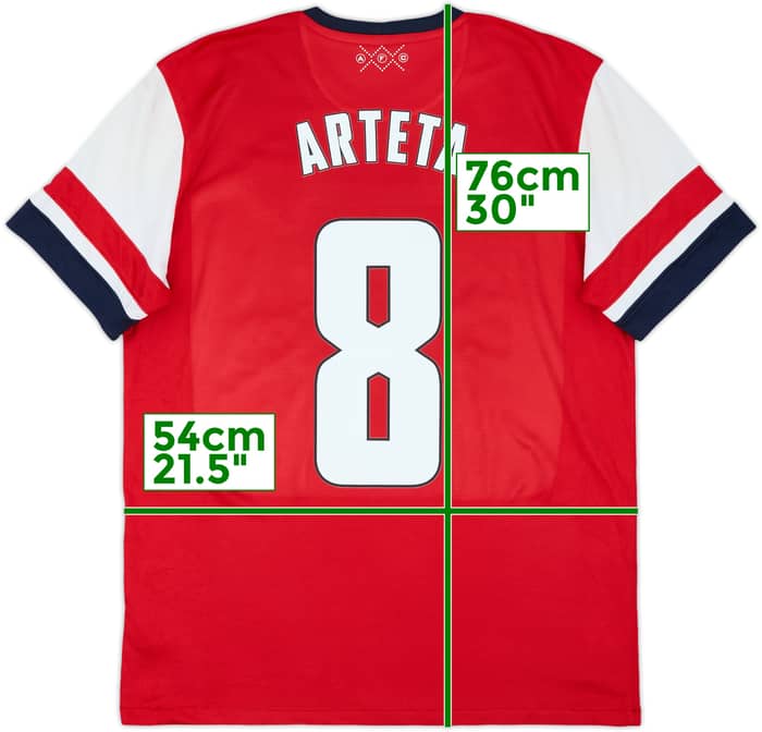 2012-14 Arsenal Home Shirt Arteta #8 - 8/10 - (L)