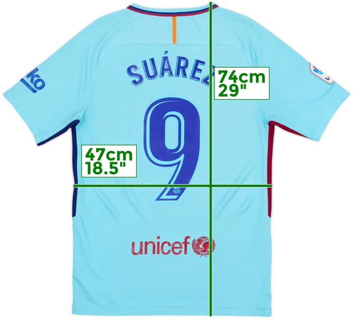 2017-18 Barcelona Away Shirt Suarez #9 - 6/10 - (S)