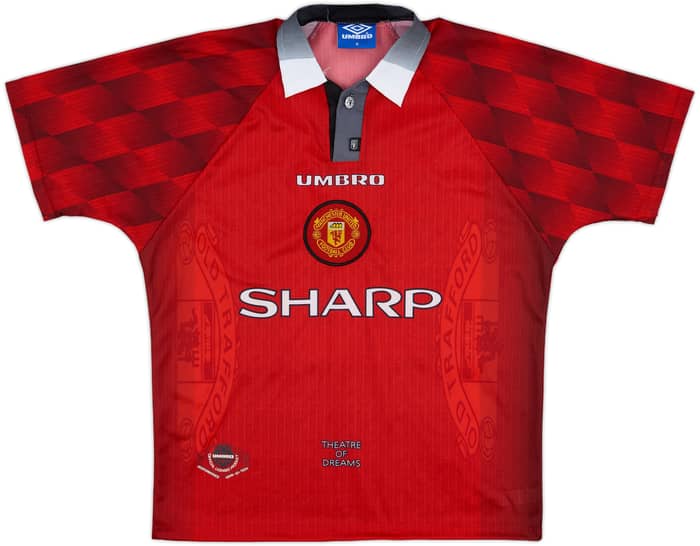 1996-98 Manchester United Home Shirt Beckham #10 - 9/10 - (M)