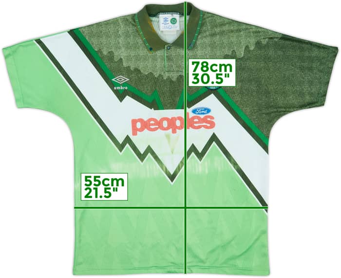 1991-92 Celtic Away Shirt - 4/10 - (XL)