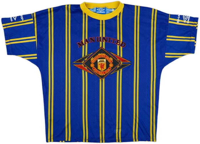 1994-96 Manchester United Umbro Training Shirt - 8/10 - (M)