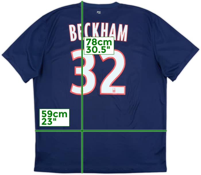 2012-13 Paris Saint-Germain Home Shirt Beckham #32 - 6/10 - (XL)