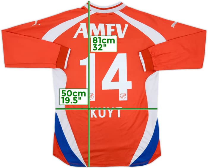 2001-02 Utrecht Home L/S Shirt Kuyt #14 - 6/10 - (XL)