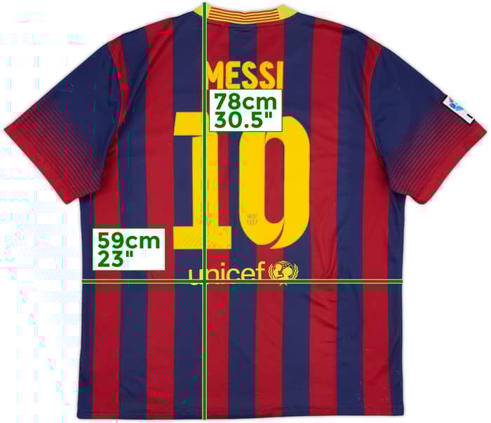 2013-14 Barcelona Home Shirt Messi #10 - 6/10 - (XXL)
