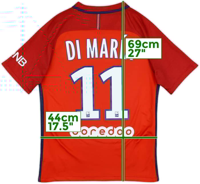 2016-17 Paris Saint-Germain Away Shirt Di Maria #11 - 6/10 - (S)