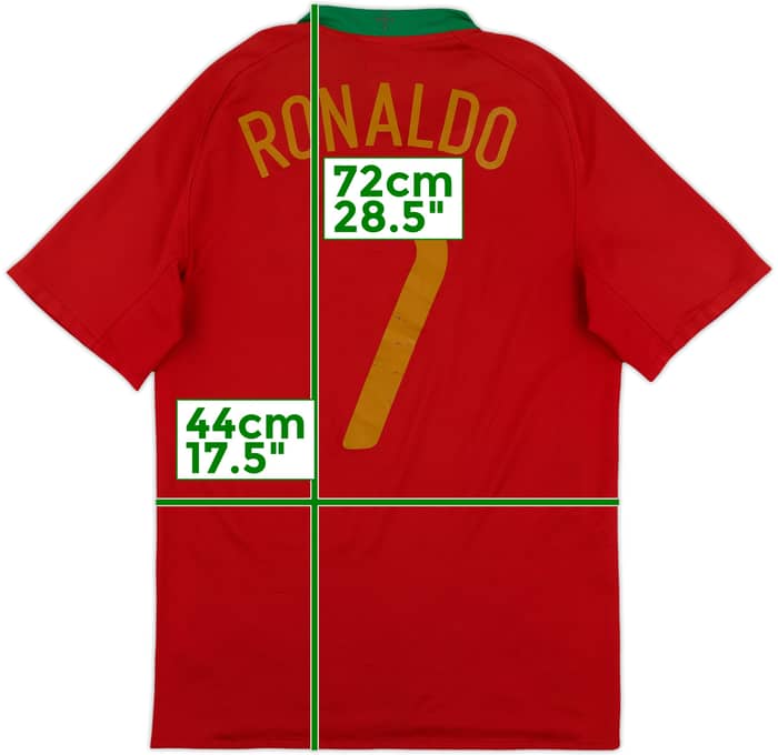 2008-10 Portugal Home Shirt Ronaldo #7 - 7/10 - (S)