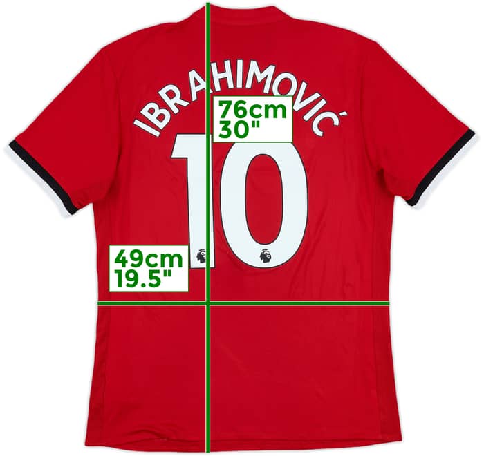 2017-18 Manchester United Home Shirt Ibrahimovic #10 - 6/10 - (M)