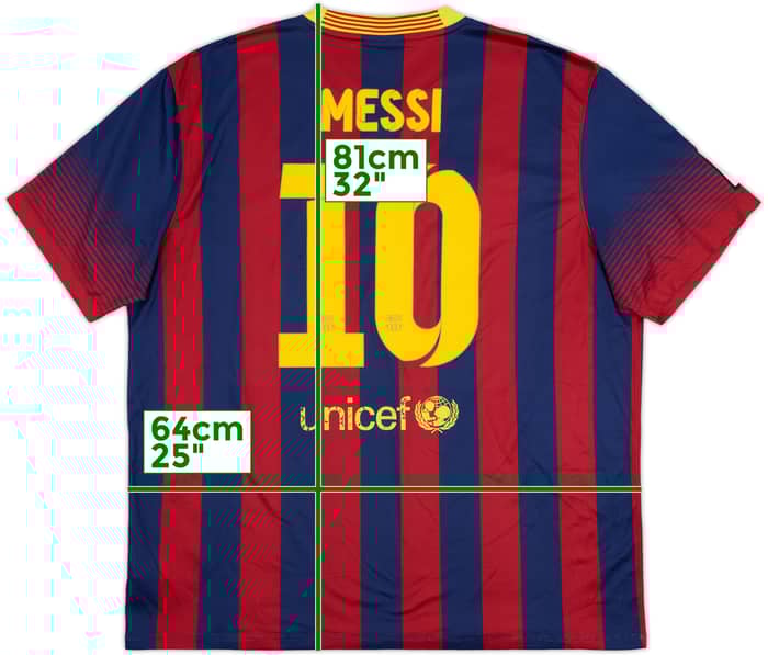 2013-14 Barcelona Home Shirt Messi #10 - 6/10 - (XXL)