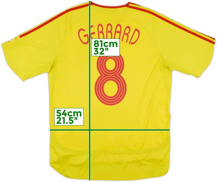 2006-07 Liverpool Away Shirt Gerrard #8 - 6/10 - (L)