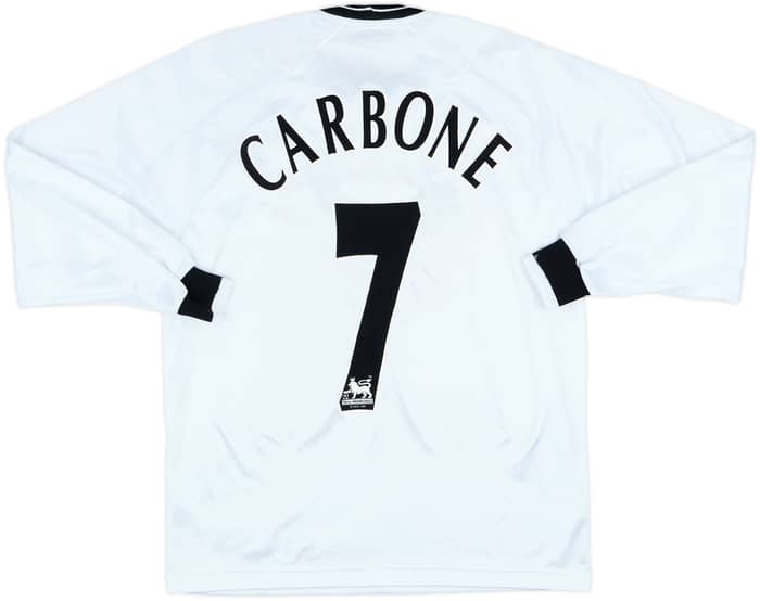 2001-02 Derby County Home L/S Shirt Carbone #7 - 5/10 - (S)
