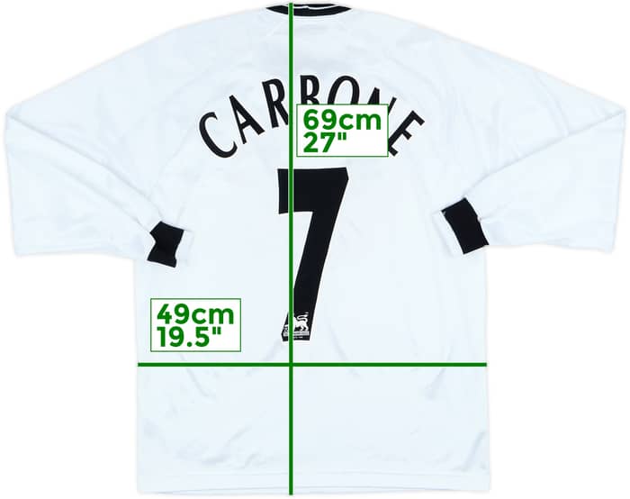 2001-02 Derby County Home L/S Shirt Carbone #7 - 5/10 - (S)