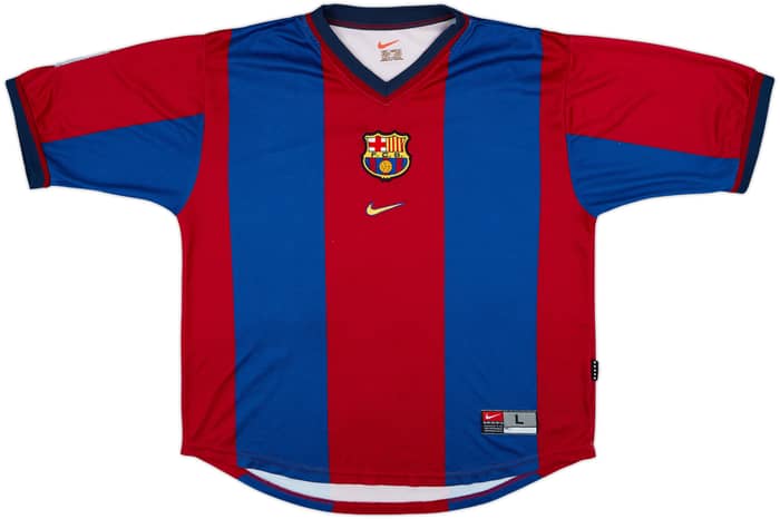 1998-00 Barcelona Home Shirt Rivaldo #11 - 9/10 - (L)
