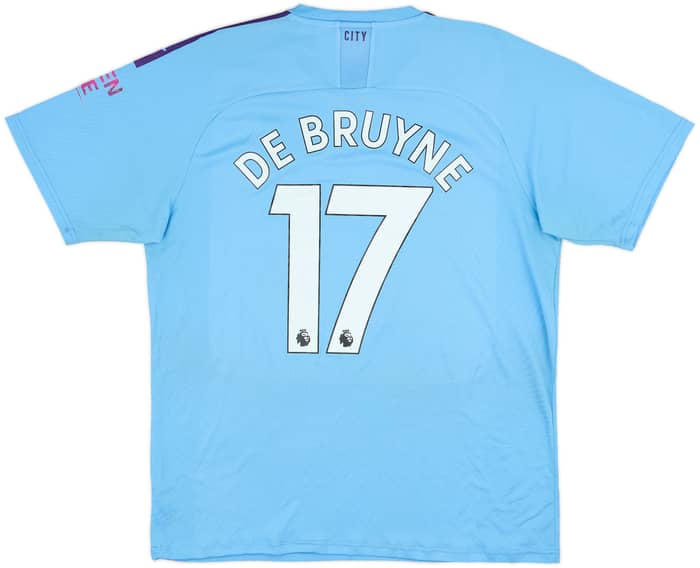 2019-20 Manchester City Home Shirt De Bruyne #17 - 5/10 - (XL)
