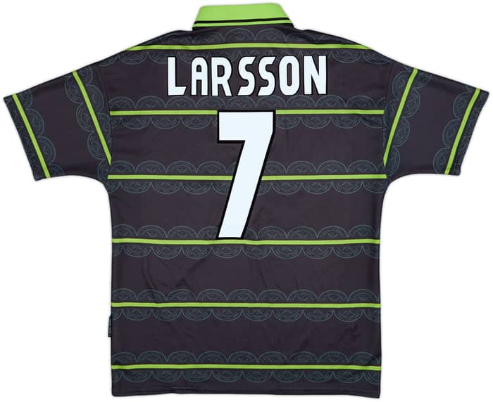 1999-00 Celtic Away Shirt Larsson #7 - 8/10 - (M)