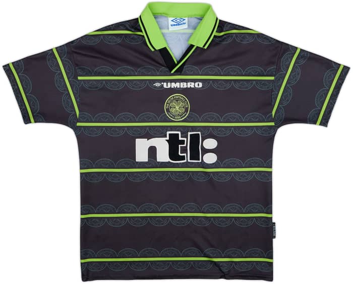 1999-00 Celtic Away Shirt Larsson #7 - 8/10 - (M)