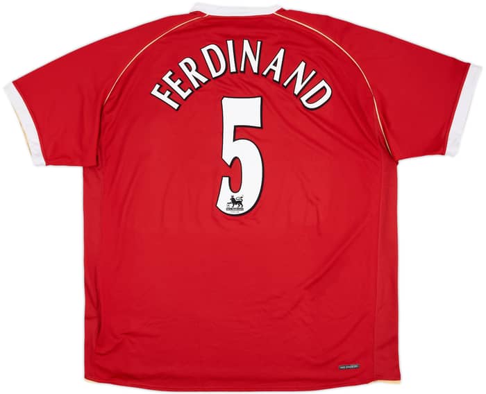 2006-07 Manchester United Home Shirt Ferdinand #5 - 10/10 - (XL)