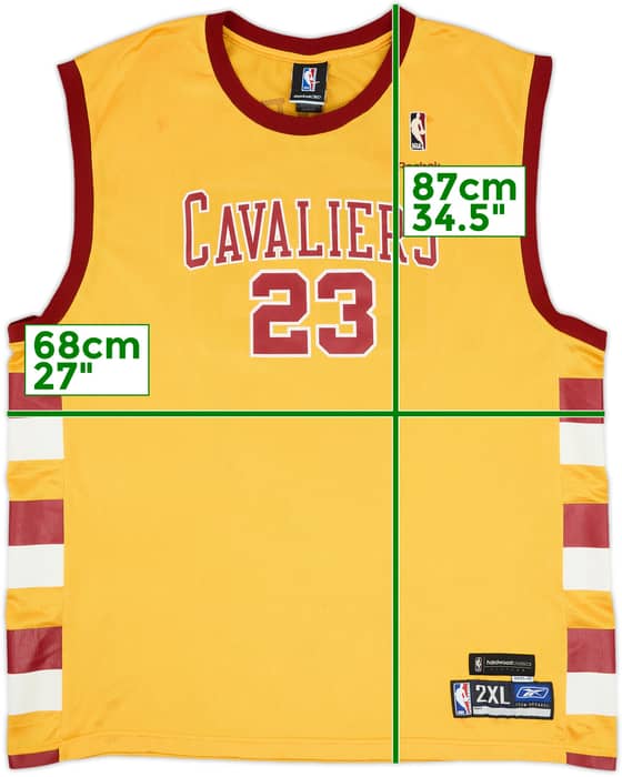 1975-76 Cleveland Cavaliers James #23 Reebok Hardwood Classics Jersey - 8/10 - (XXL)