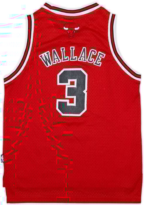 2006-08 Chicago Bulls Wallace #3 adidas Swingman Away Jersey - 6/10 - (M.Boys)