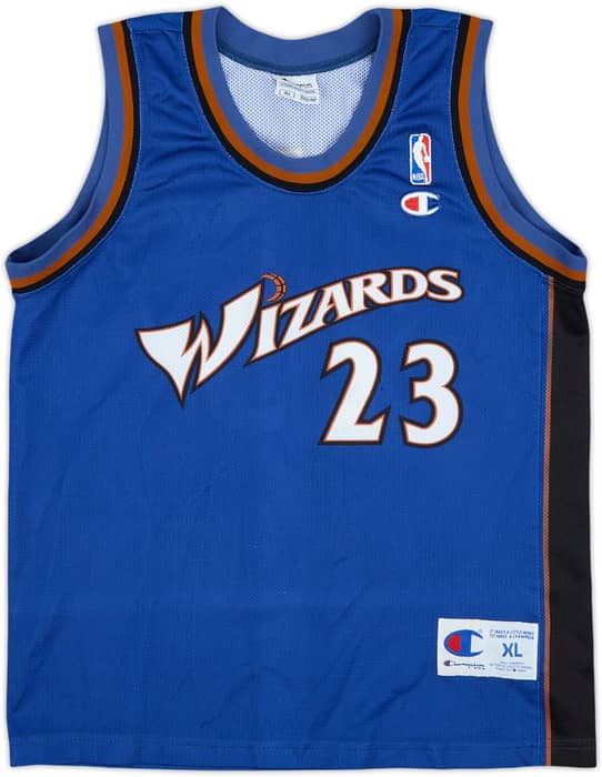 2001-03 Washington Wizards Jordan #23 Champion Away Jersey - 9/10 - (XL.Boys)